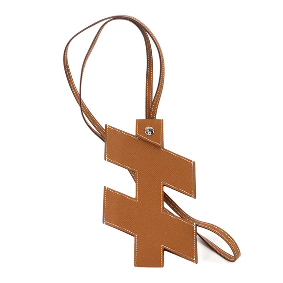 Herms H Tag Phone Holder Epson Gold with Y Stamp